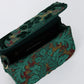 Burnout Velvet Jade Green Flap Crossbody Bag