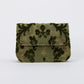 Burnout Velvet Fern Green Flap Crossbody Bag