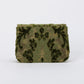 Burnout Velvet Fern Green Flap Crossbody Bag