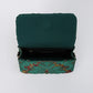 Burnout Velvet Jade Green Flap Crossbody Bag