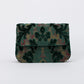 Burnout Velvet Jade Green Flap Crossbody Bag