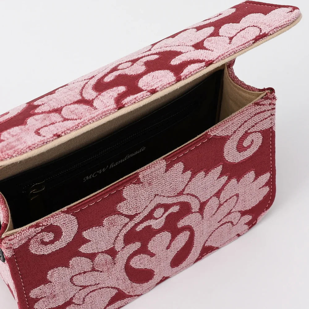 Queen Rose Pink Flap Crossbody Bag