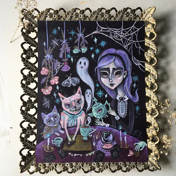 The Ghost Tea Party 8.5 x 11 Art Print by Olivia Faust