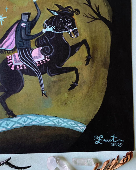 Headless Horseman 8x8 Art Print by Olivia Faust