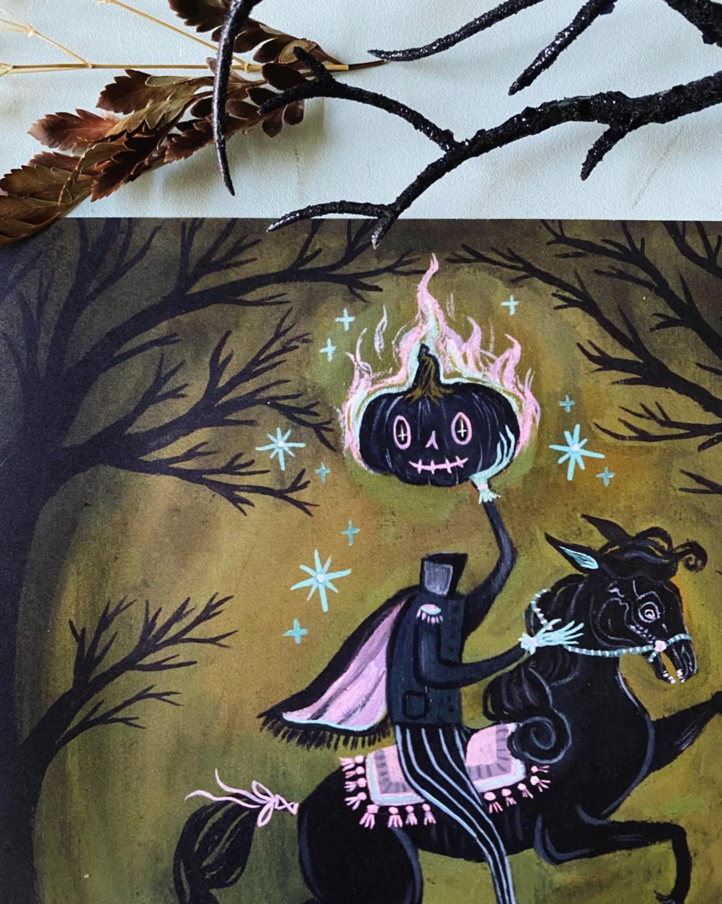 Headless Horseman 8x8 Art Print by Olivia Faust