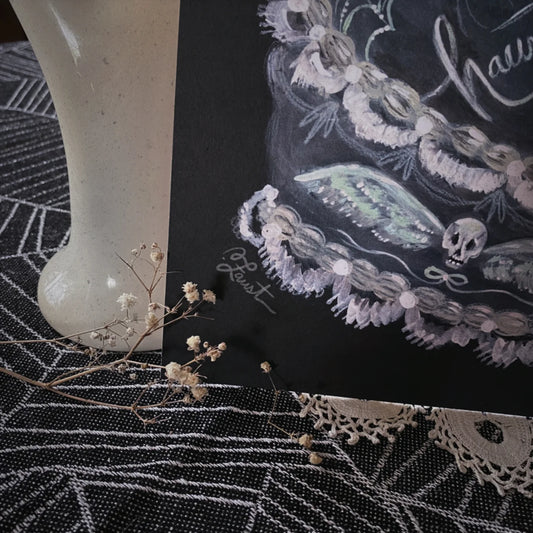 Haunted Cake 8x8 Art Print by Olivia Faust