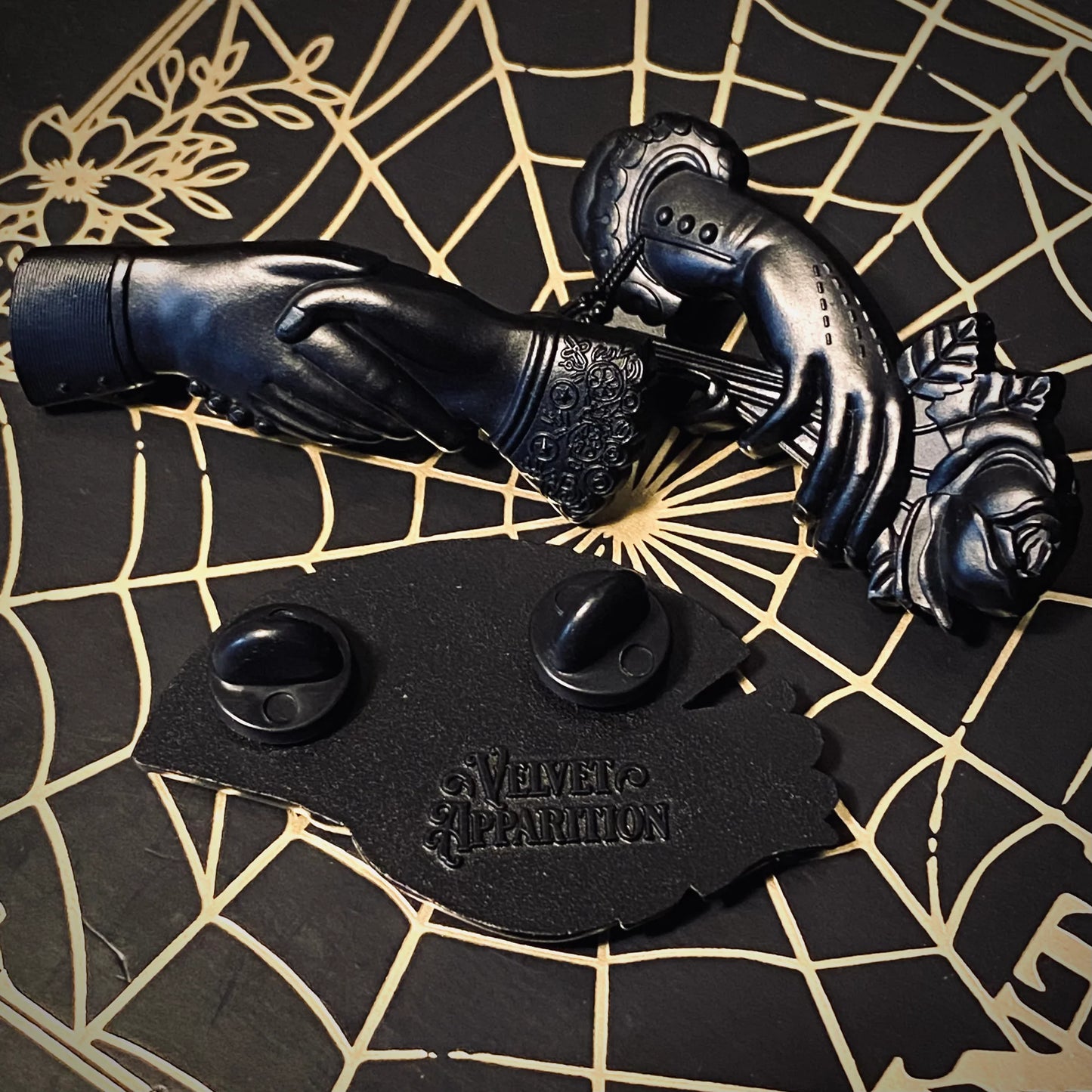 Velvet Apparition Victorian Mourning Pins