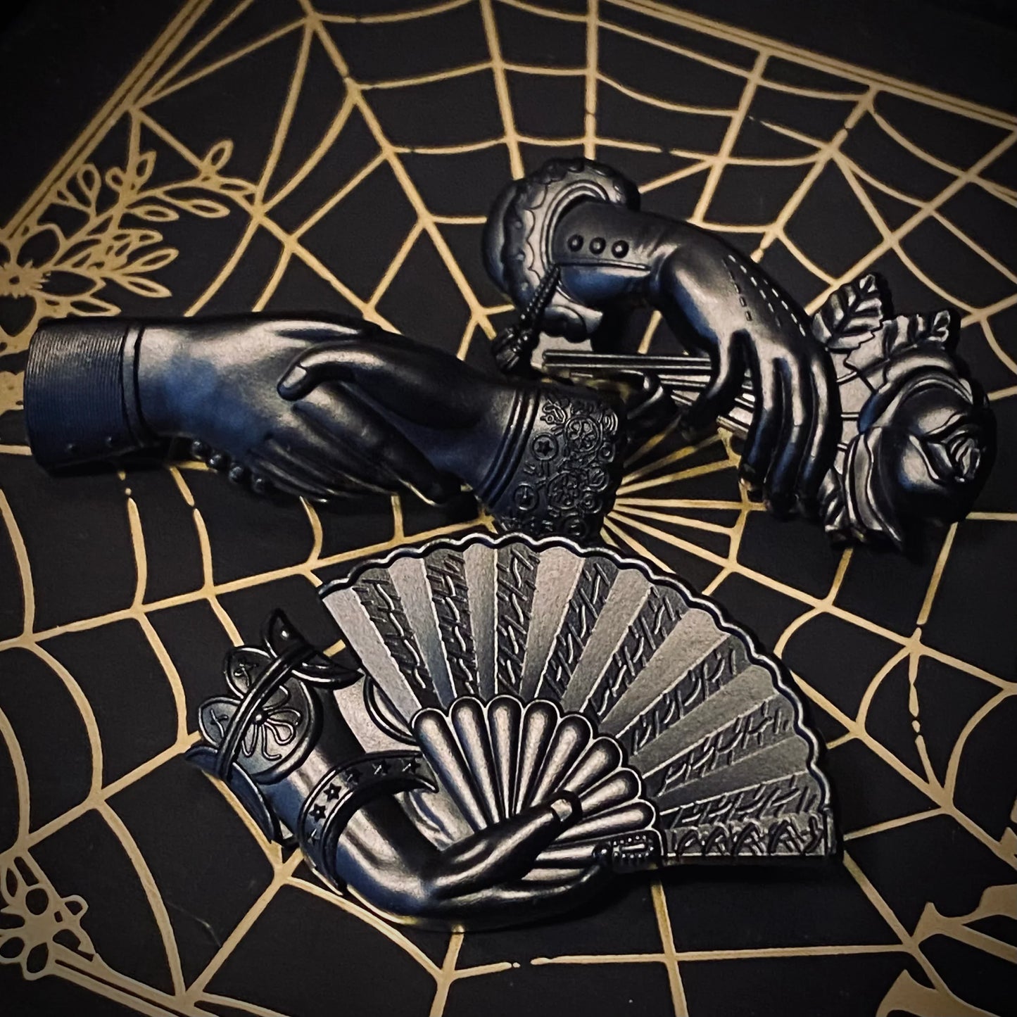Velvet Apparition Victorian Mourning Pins