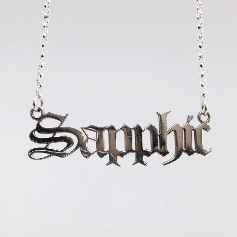 Sapphic Nameplate Necklace