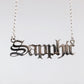 Sapphic Nameplate Necklace
