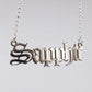 Sapphic Nameplate Necklace