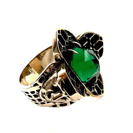 Inquisitor Ring Bronze and Emerald by Julian the 2nd