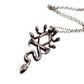 Medusa Ankh Necklace in Sterling Silver