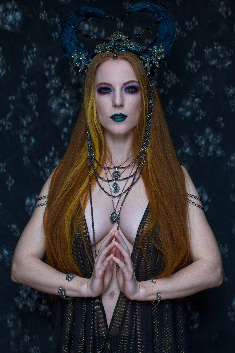Brass Bat Skull Bracelet by Miyu Decay