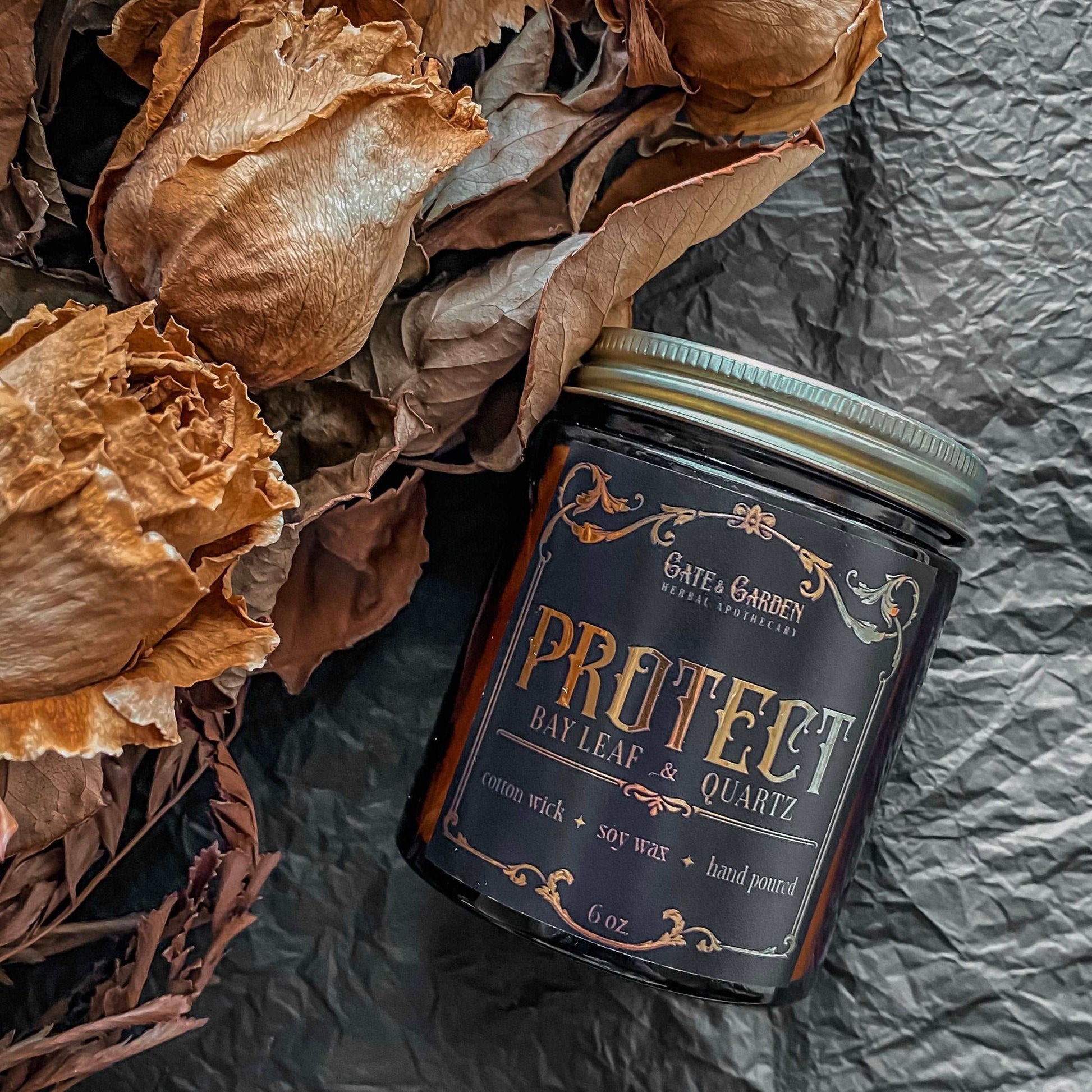 Protect Botanical & Crystal Candle