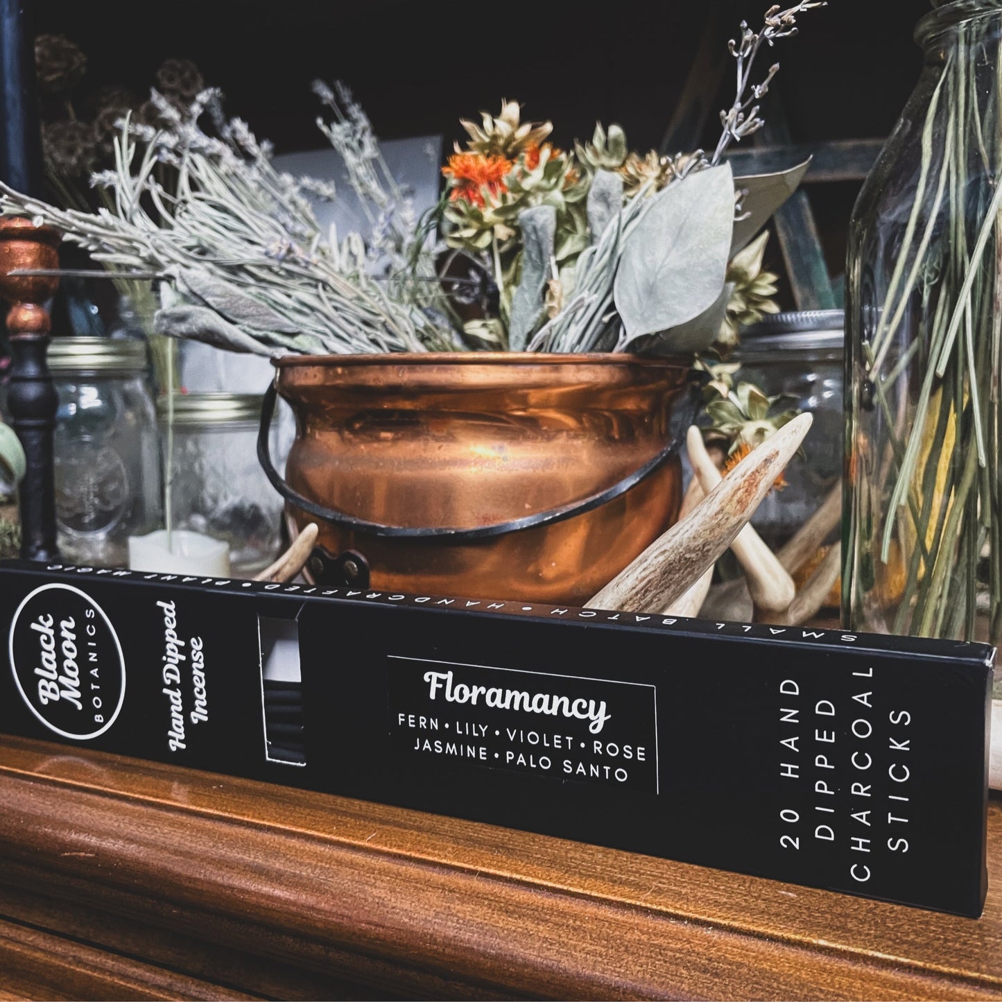 Floramancy Hand Dipped Incense - Black Moon Botanics