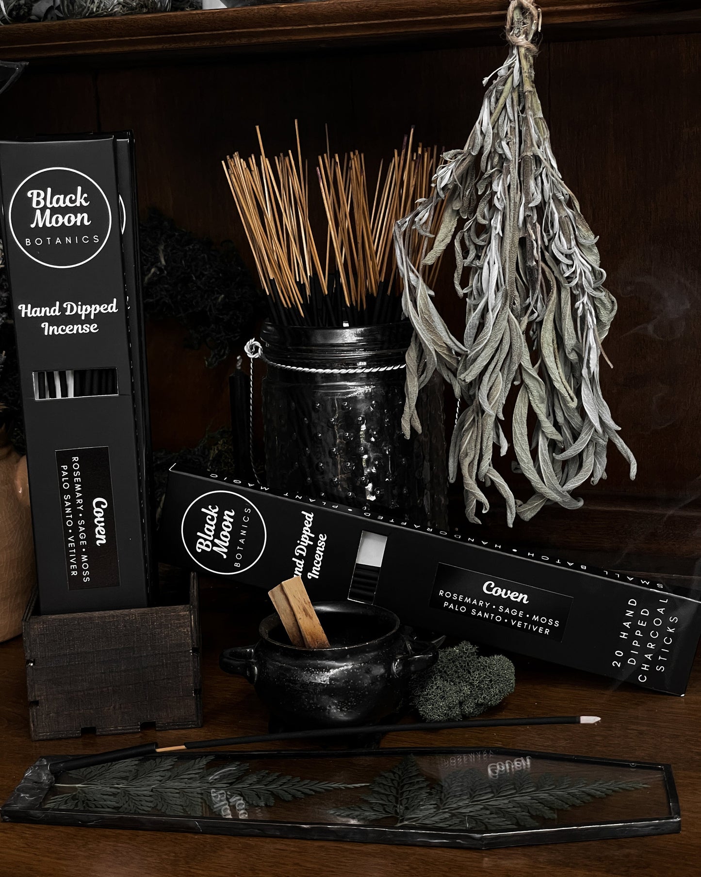 Coven Hand Dipped Incense - Black Moon Botanics