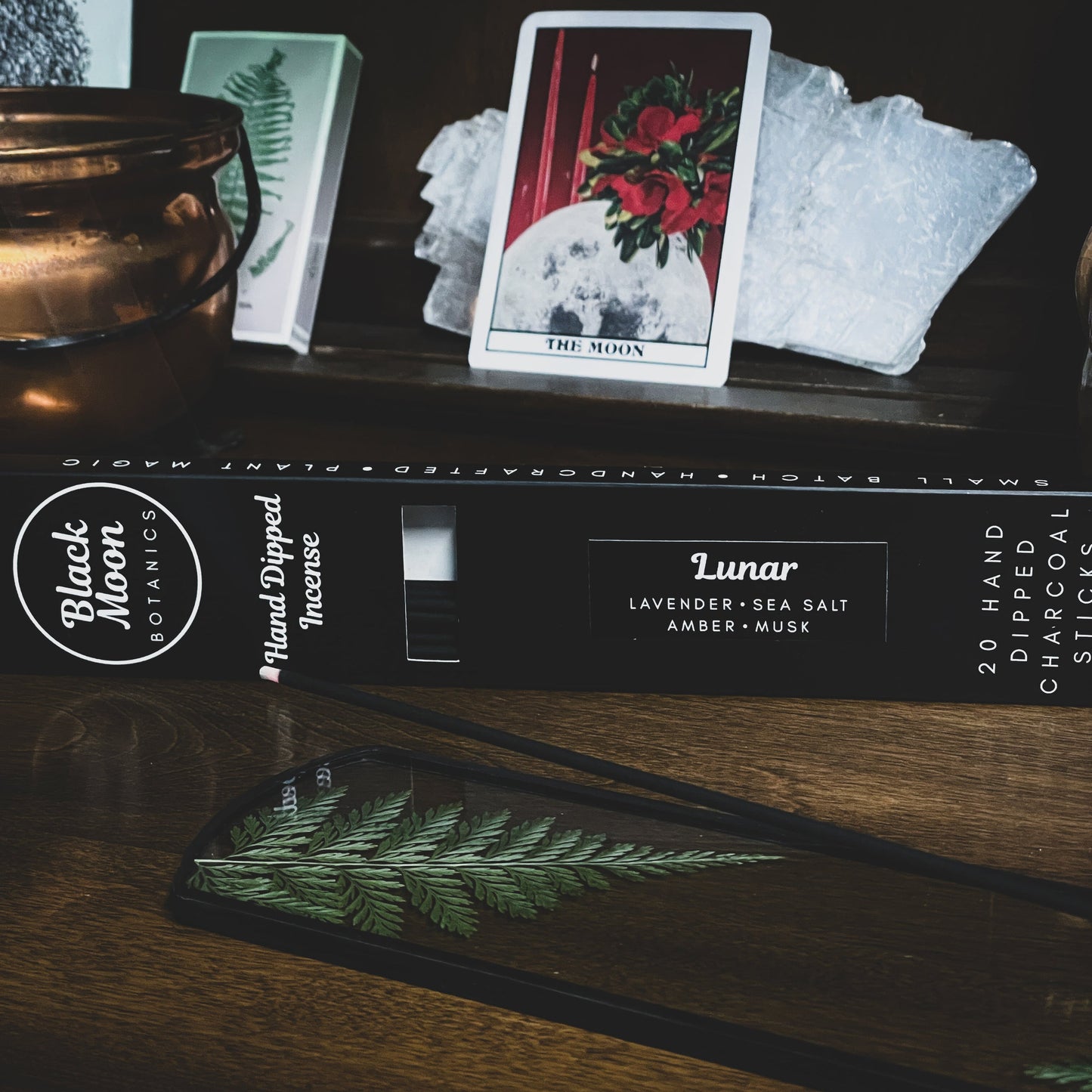 Lunar Hand Dipped Incense - Black Moon Botanics