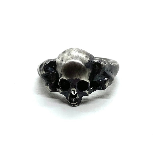 Sinister Sepulcher Skull and Bones Ring in Sterling Silver by Julian the 2nd