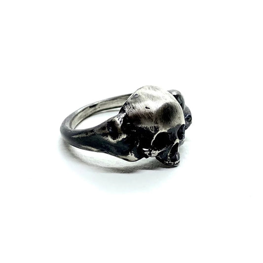 Sinister Sepulcher Skull and Bones Ring in Sterling Silver by Julian the 2nd