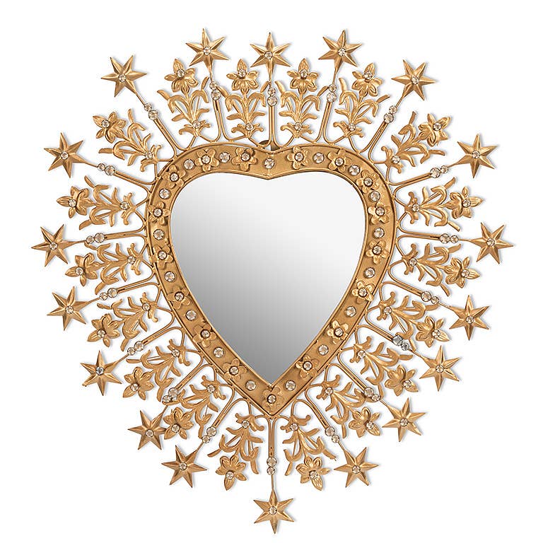 Star & Gem Gilded Gothic Heart Mirror