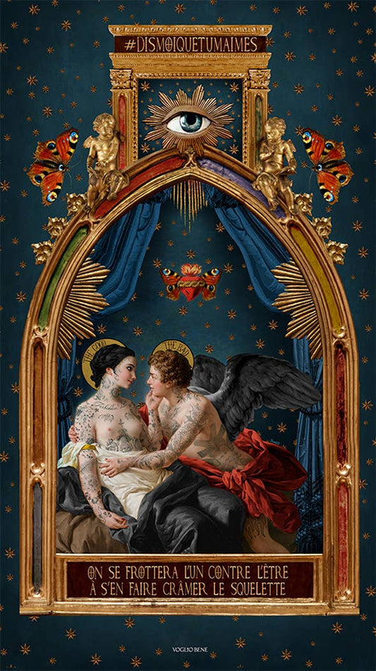 One Against Being Velvet Wall Tapestry by Voglio Bene (93x54”)