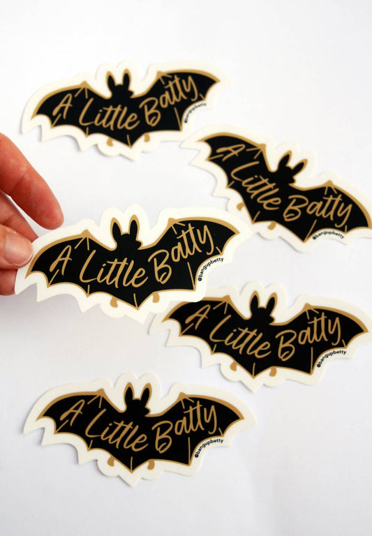 A Little Batty Bat Vinyl Sticker - Nocturne LLC