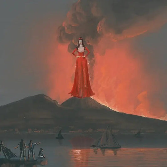 Volcano Vanda. Fine Art Print. 8"x8"