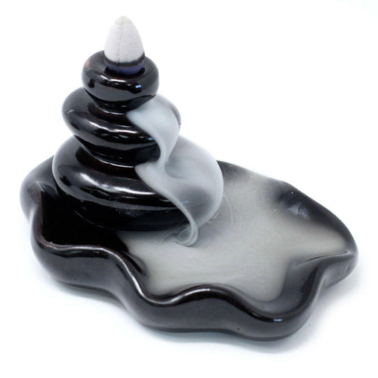 Black Ceramic Backflow Incense Burner