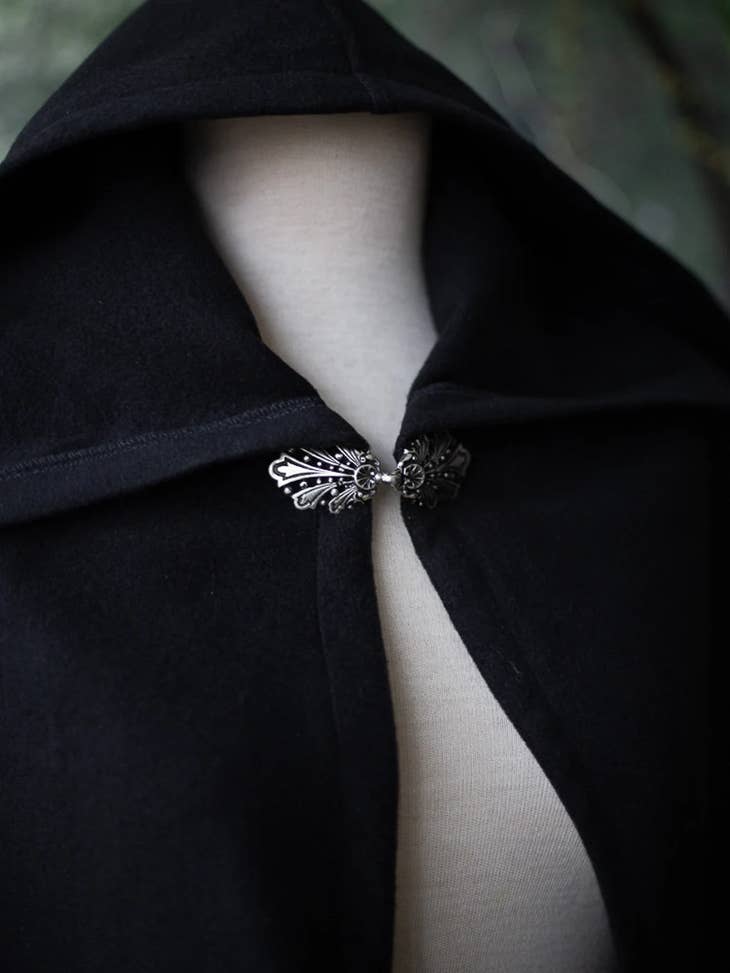 Black Hooded Capelet - Nocturne LLC