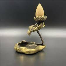 Brass Lotus Pond Backflow Incense Holder