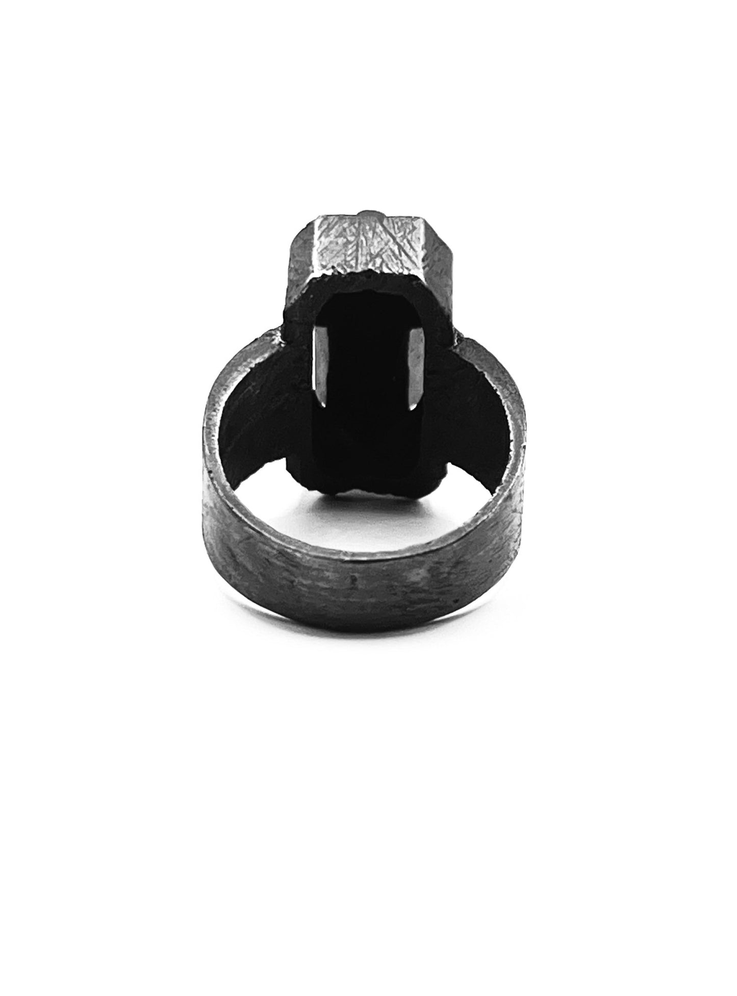 Brutalist Black Onyx Ring by Julian the 2nd - Nocturne LLC