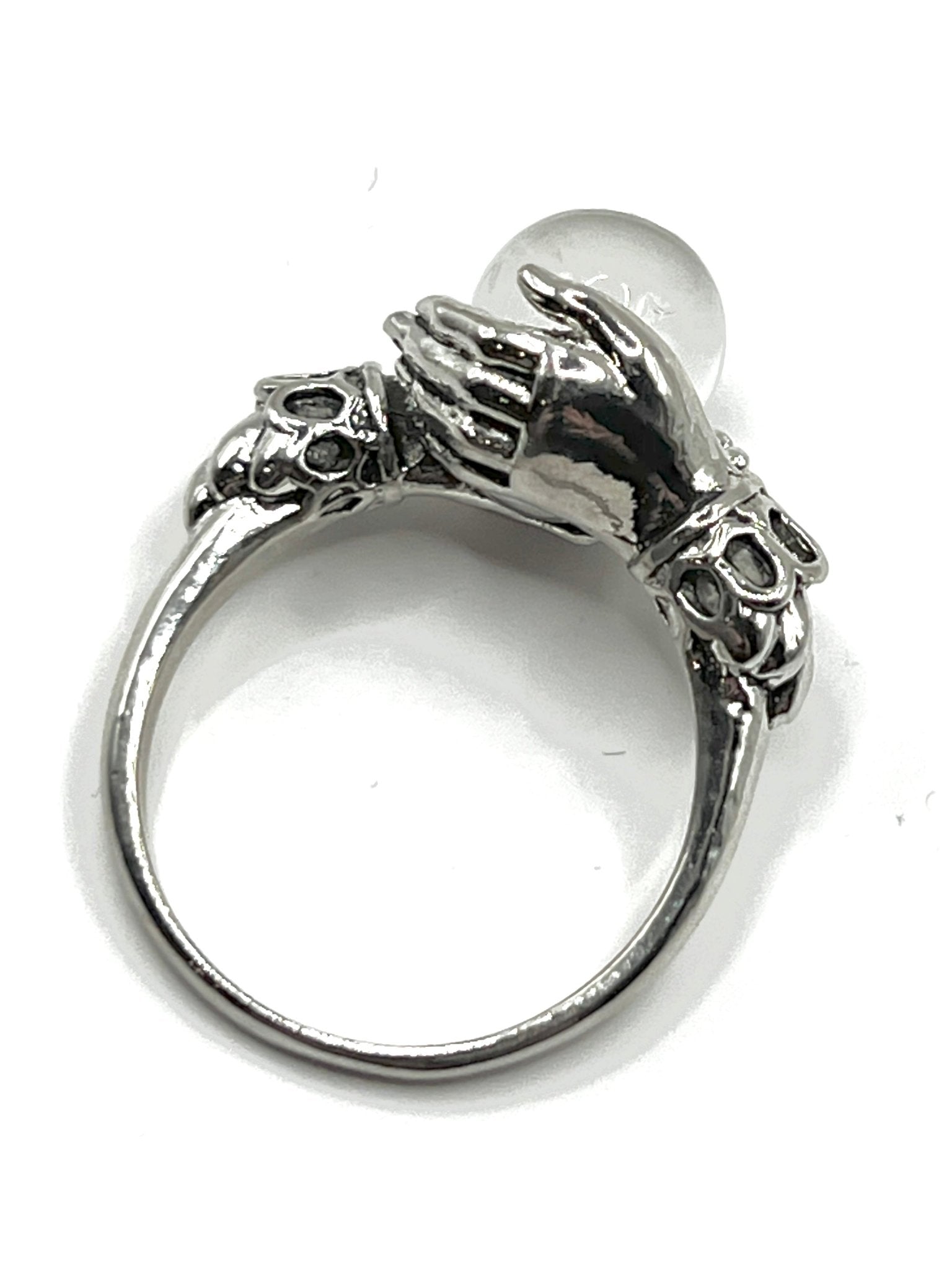 Crystal Ball Fortune Teller Ring - Silver Plated - Nocturne LLC