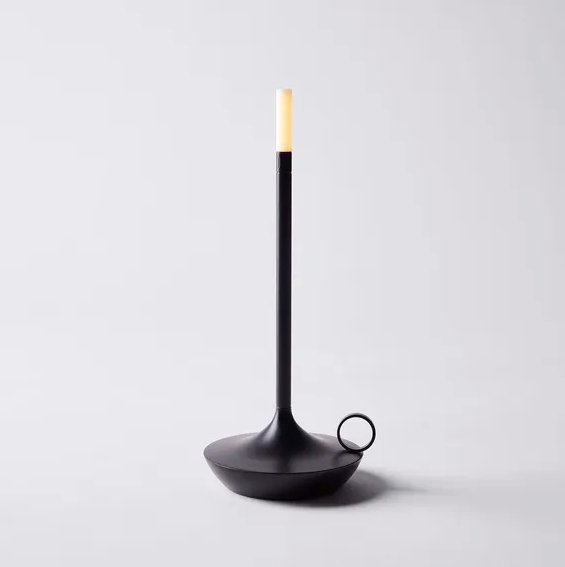 Dark Academia Rechargeable Candle Lamp - Black