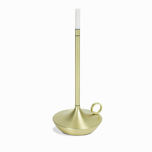 Dark Academia Rechargable Candle Lamp - Brass