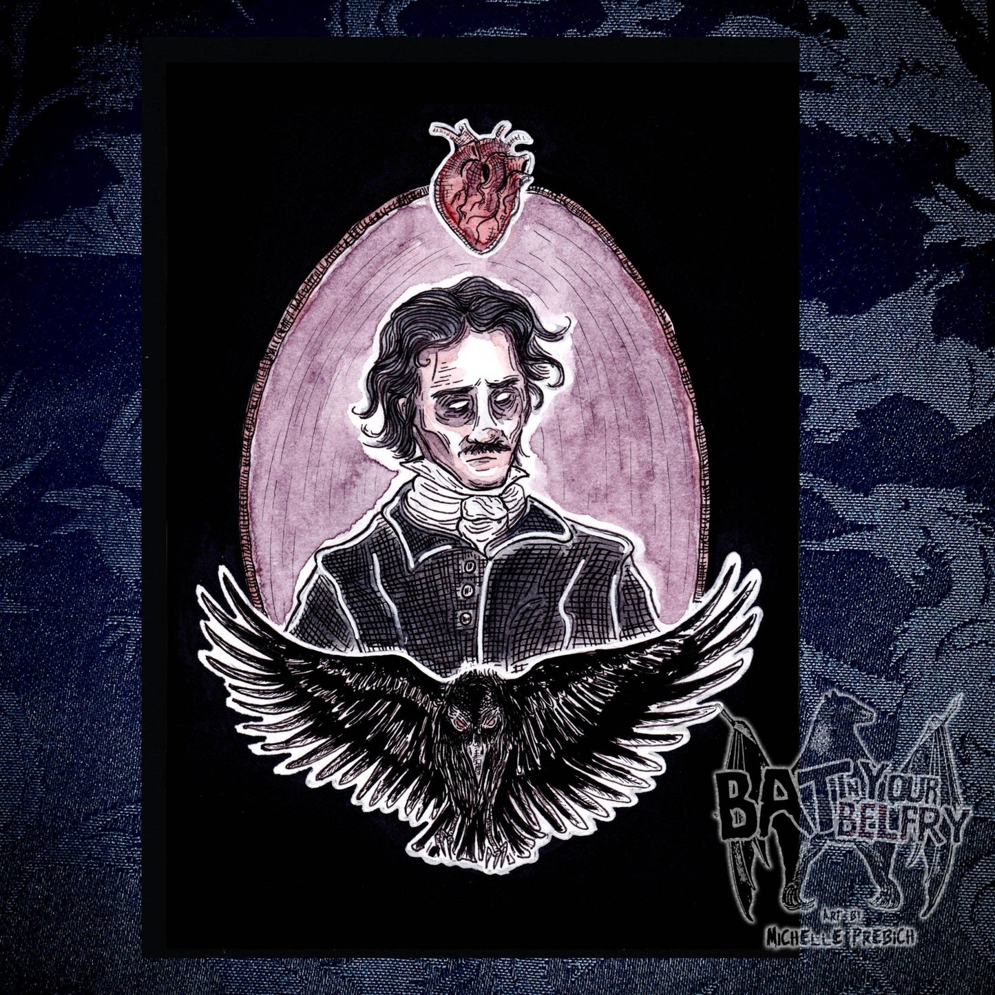 Edgar Allan Poe Print by Michelle Prebich - Nocturne LLC