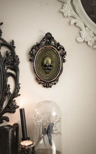 Gothic Skull Frame - Handmade - Nocturne LLC