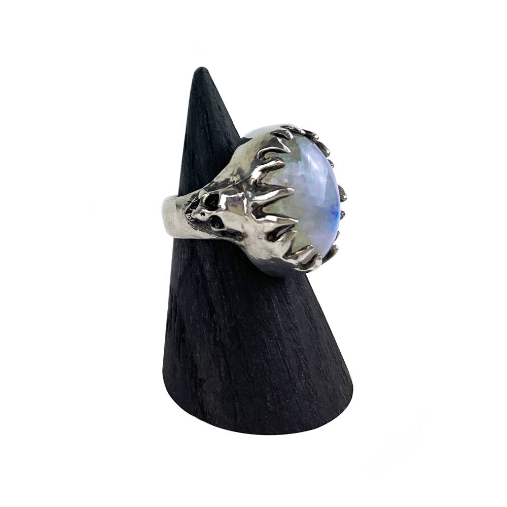 Hellfire Ring with Moon Stone