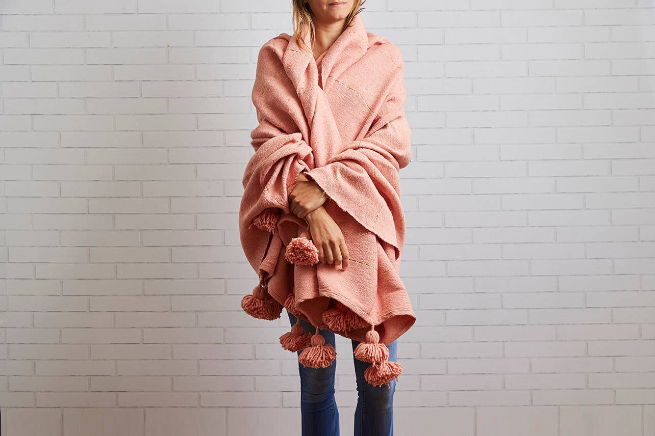 Moroccan Blankets - Pink - Nocturne LLC