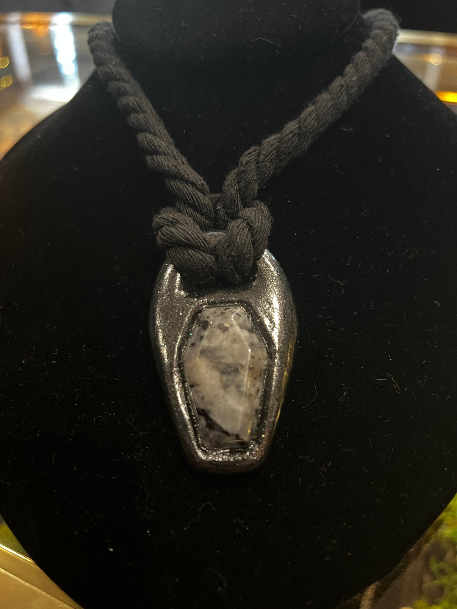 Mystic Merlinite Coffin Necklace by Become Spellbound - Nocturne LLC