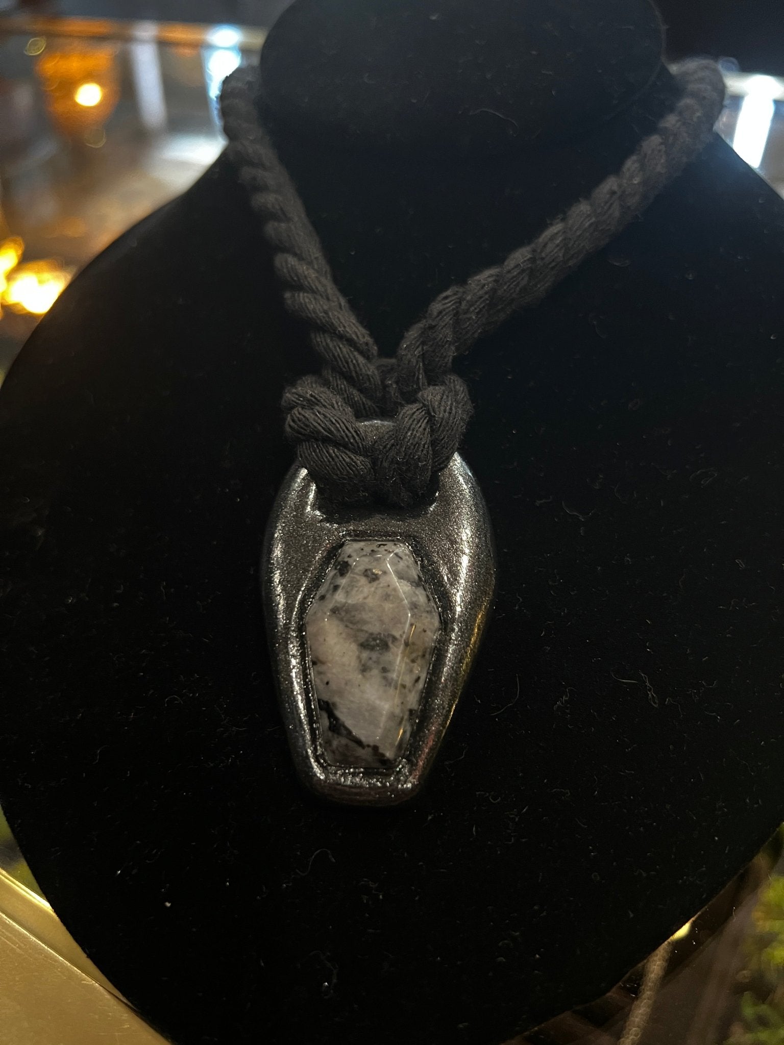 Mystic Merlinite Coffin Necklace by Become Spellbound - Nocturne LLC