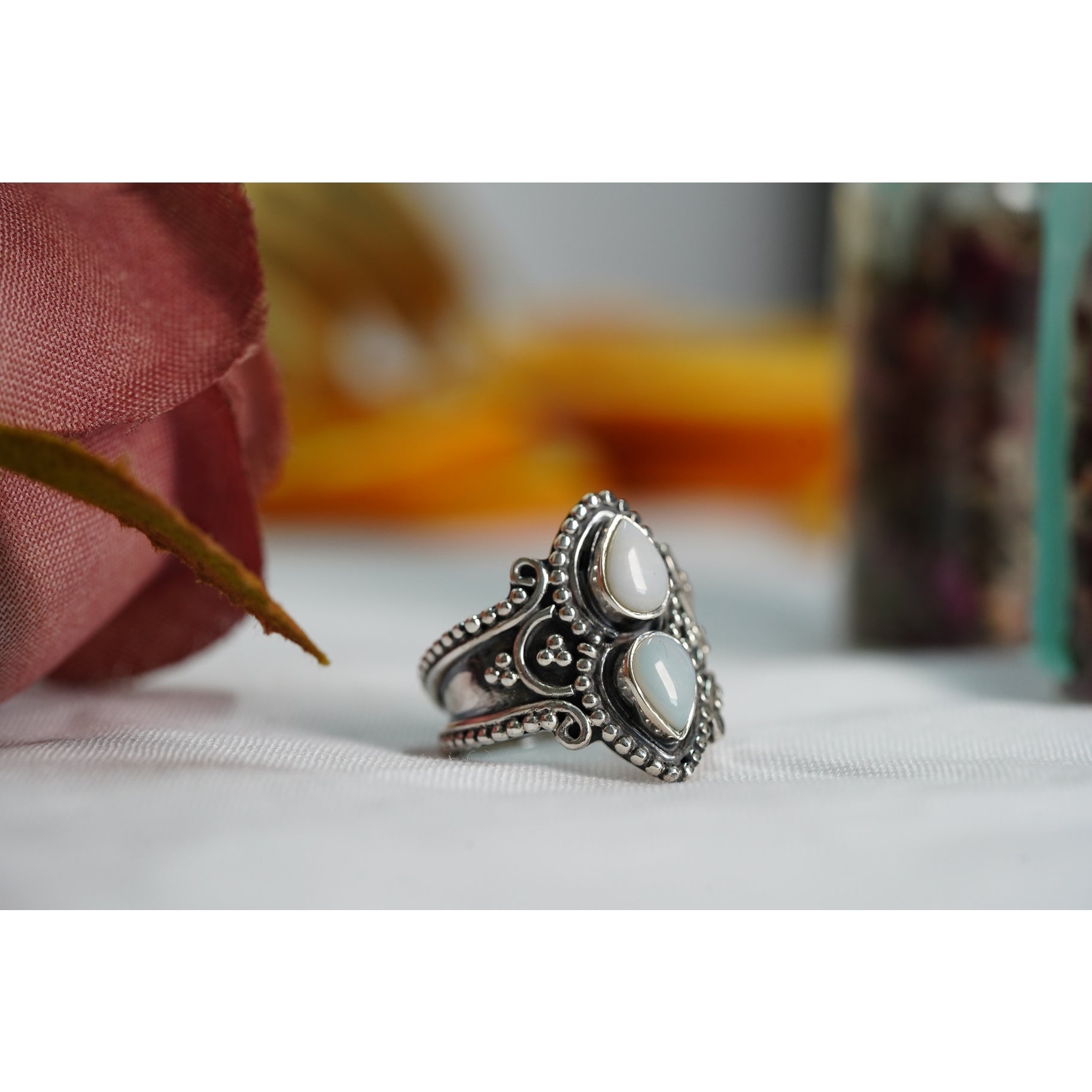 Natural Opal Ring - Sterling Silver - Nocturne LLC