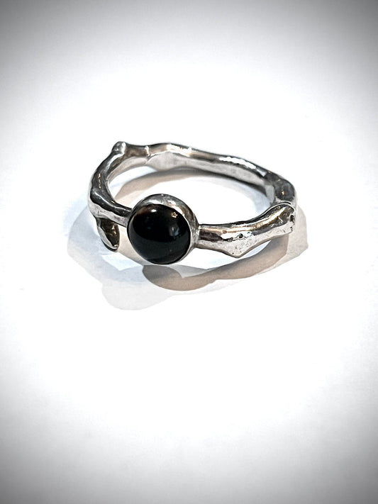 Onyx Twig Ring by Hellhound Jewelry (Size 9) - Nocturne LLC