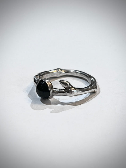 Onyx Twig Ring by Hellhound Jewelry (Size 9) - Nocturne LLC