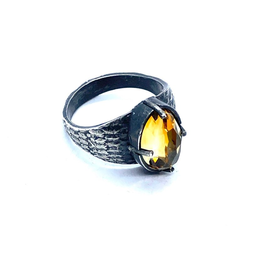 Serpent’s Eye with Citrine in Sterling Silver - Nocturne LLC