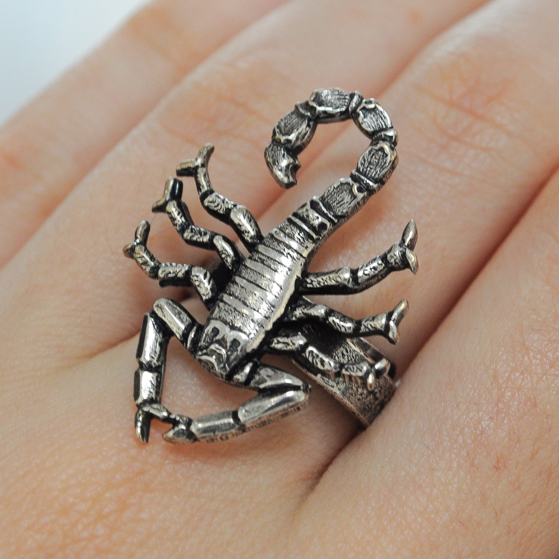 Silver Scorpio Ring by Lotta Djossou - Nocturne LLC