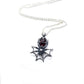 Spider Web Garnet Necklace Sterling Silver - Nocturne LLC