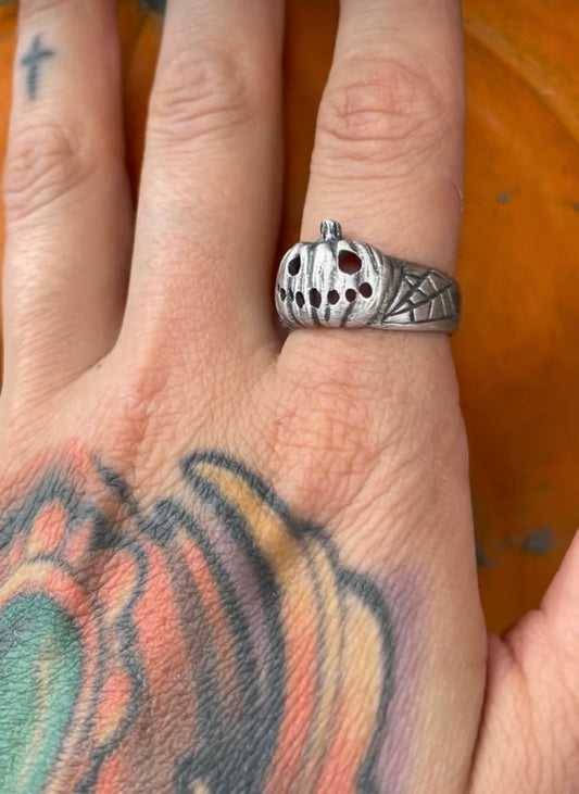 Spooky Jack o’ Lantern Ring by Uneven Creations - Nocturne LLC
