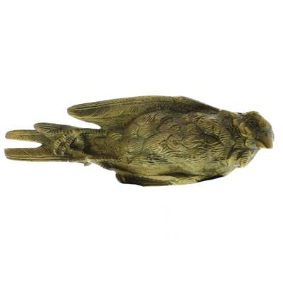 Still Bird Paperweight - Antique Brass - Nocturne LLC