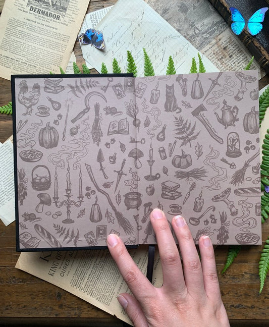 The Antiquarian Collection - The Grimoire Sketchbook (Gold or Silver Foil Options) - Nocturne LLC